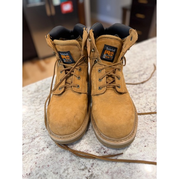 Timberland PRO Direct Attach 6 Inch Soft Toe Work Boots Wheat Mens 12W 33030 main image 4